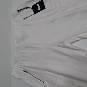 NWT DKNY IVORY CARGO DRESS PANTS SZ 12